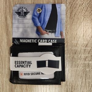 Dockers Black Magnetic Card Holder